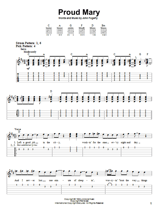 Product gallery: Page 1 of 1 Proud Mary, Creedence Clearwater Revival