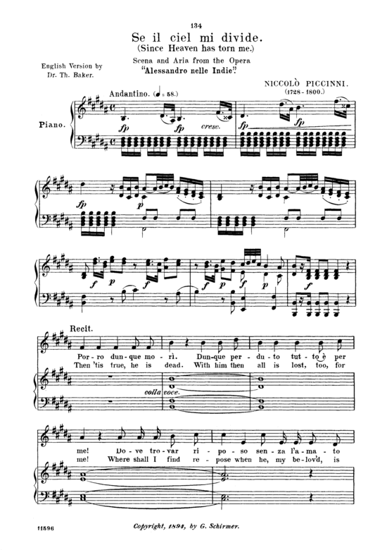 Product picture to: Se il ciel mi divideNiccolo Piccini