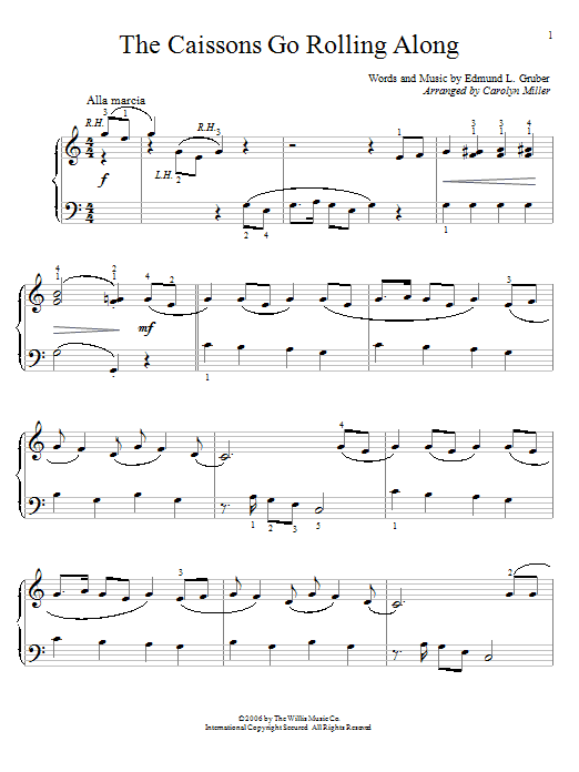 Produktbild zu: The Caissons Go Rolling Along (arr. Carolyn Miller)