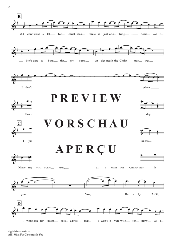 Produktgalerie: Seite 3 von 5 All I Want For Christmas Is You , Carey, Mariah, (Oboe)