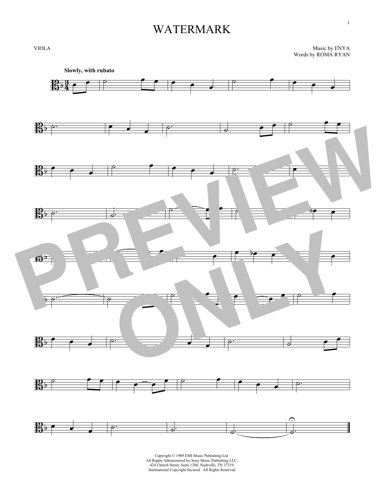 Product gallery: Page 1 of 1 Watermark, Enya