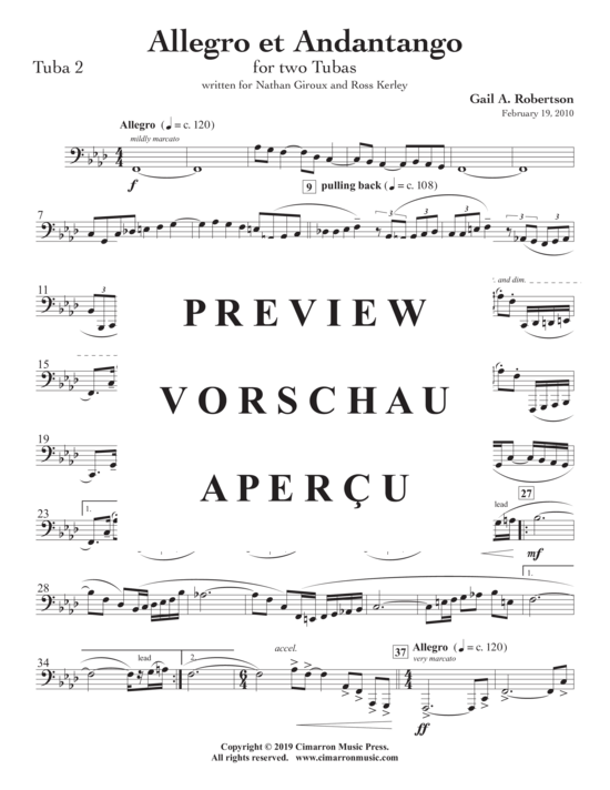 Product gallery: Page 8 of 9 Allegro and Andantango , , (Tuba Duet)