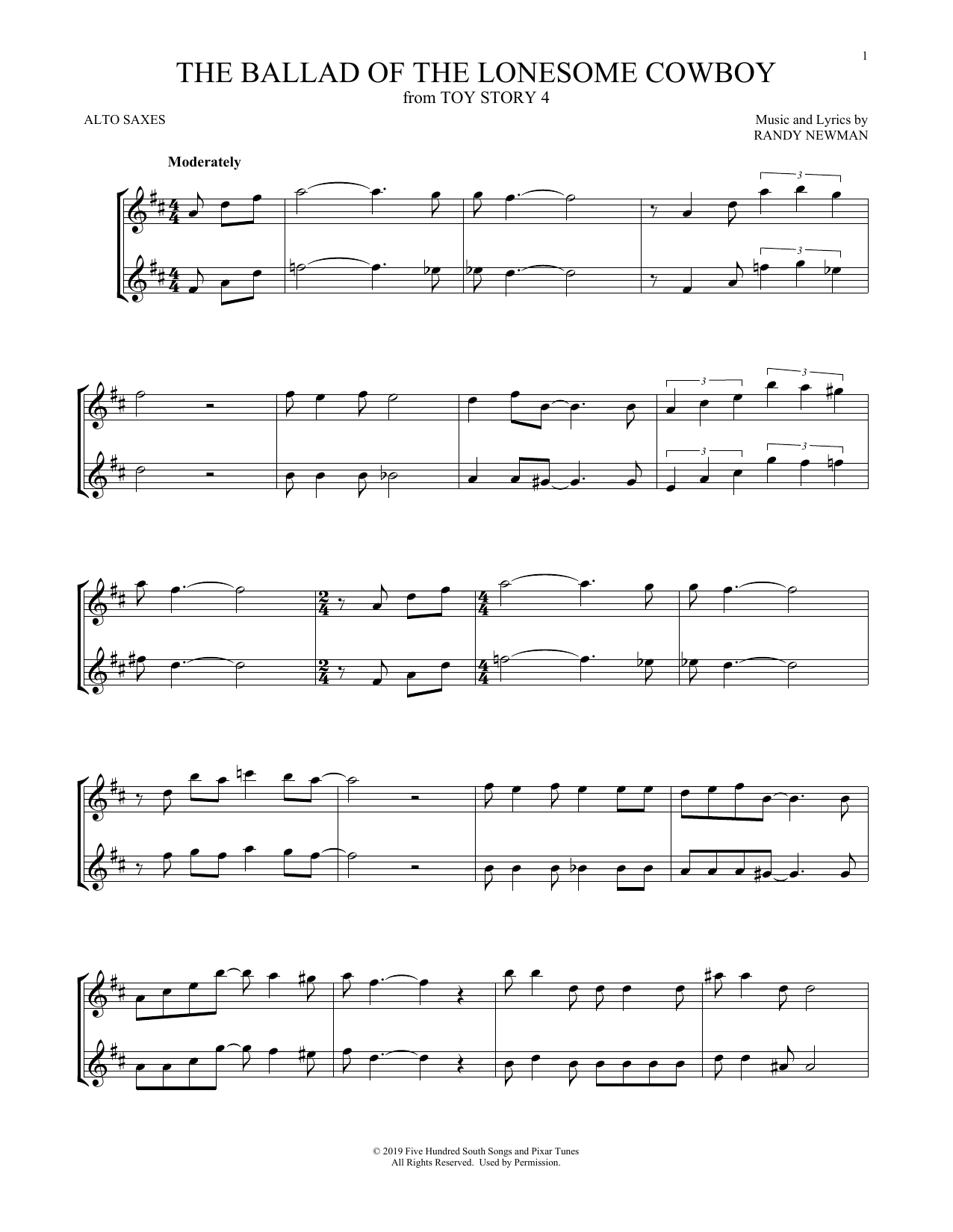 Product gallery: Page 1 of 1 The Ballad Of The Lonesome Cowboy (from Toy Story 4), Chris Stapleton
