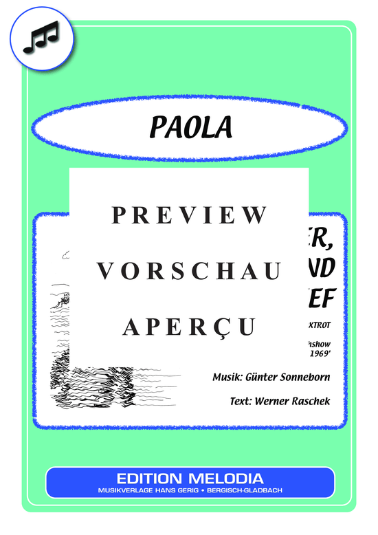 gallery: Stille Wasser, die sind tief , Paola, (melody parts in C/B/E flat)