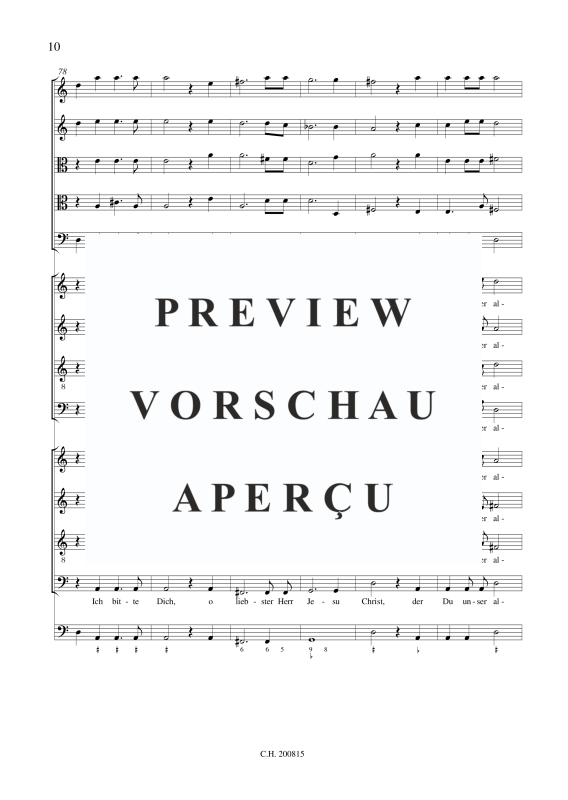 gallery: Wir danken Dir, Herr Jesu Christ, , (Gemischtes Ensemble Doppelchor, Streicher und BC)