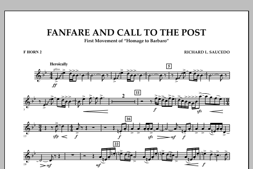Product picture to: Fanfare and Call to the Post - F Horn 2