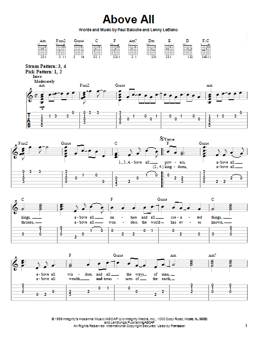 Product gallery: Page 1 of 1 Above All, Paul Baloche