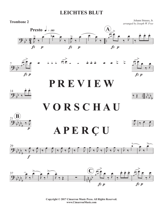 Product gallery: Page 9 of 14 Leichtes Blut , , (Trombone quartet)