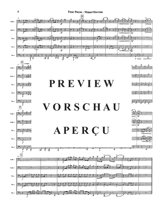 Product gallery: Page 6 of 21 Four Pieces , , (Tuba Quintet EETTT)