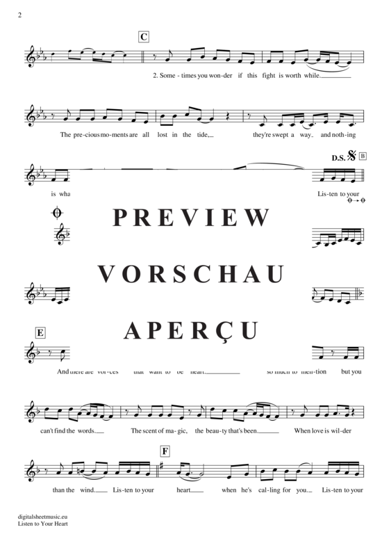 Product gallery: Page 3 of 4 Listen to your heart , Roxette, (violin)