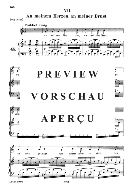 Product gallery: Page 2 of 5 An meinem Herzen, an meiner Brust, Op. 42 No.7, , Medium Voice and Piano