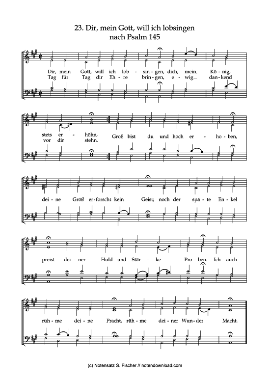 Product picture to: Dir, mein Gott, will ich lobsingen Psalme des Kantons Schaffhausen (1867)