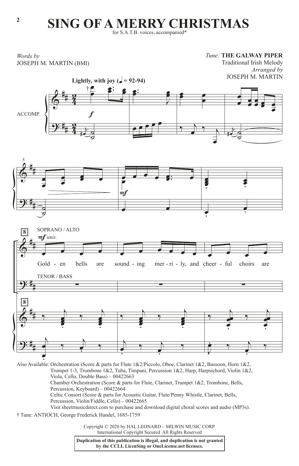 Produktbild zu: Sing Of A Merry Christmas