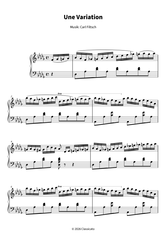 Produktgalerie: Seite 1 von 6 Une Variation, , Klavier Solo