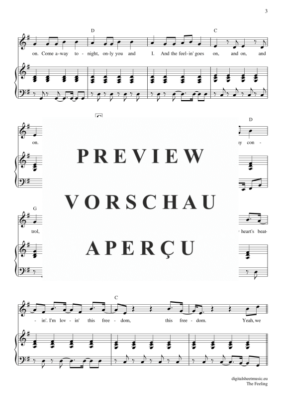 Product gallery: Page 4 of 7 The Feeling, Frequencies, Lost, Voice with Piano Accompaniment