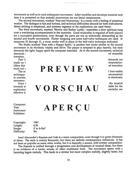 gallery: An Annotated Bibliography , , (Euphonium)