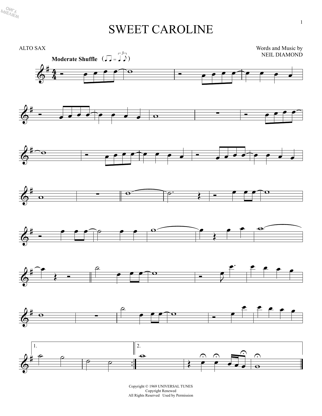 Product gallery: Page 1 of 1 Sweet Caroline, Neil Diamond