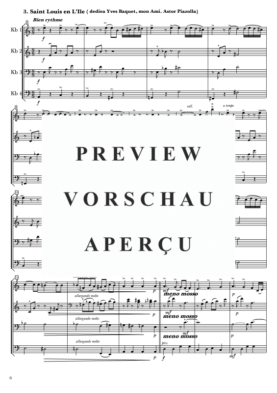 gallery: Tango Basso, , Double Bass Quartet - Score