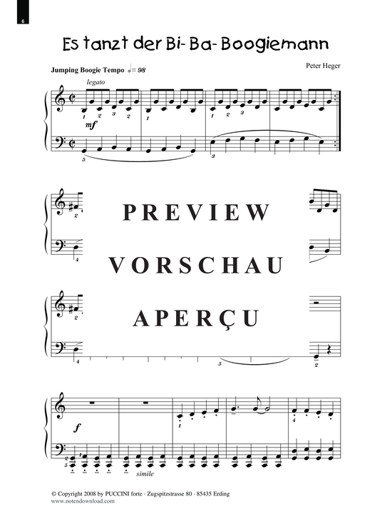 Product gallery: Page 2 of 3 Es tanzt der Bi- Ba- Boogiemann , , (Piano solo easy)
