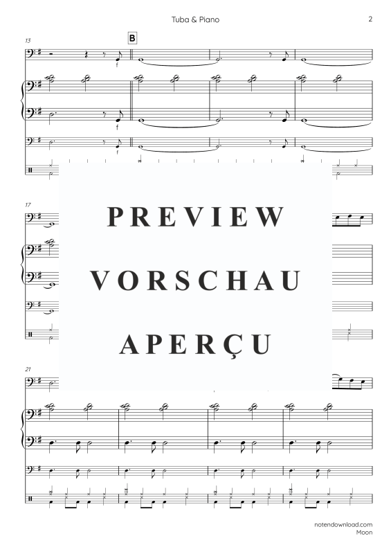 Produktgalerie: Seite 7 von 11 Moon, , Tuba und Klavier - E-Bass und Drum Set optional