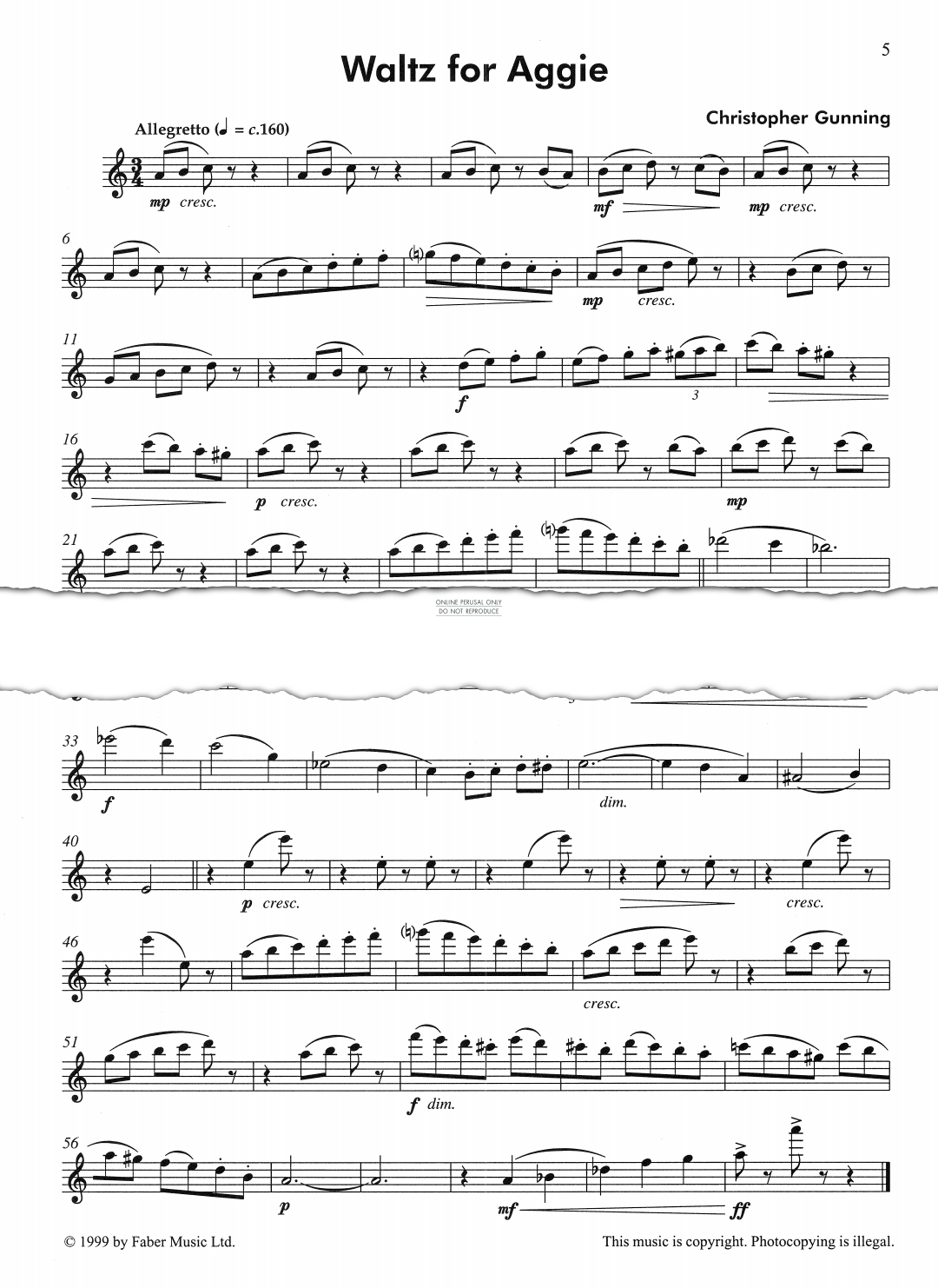 Product gallery: Page 1 of 1 Waltz for Aggie (from 'Unbeaten Tracks'), Christopher Gunning