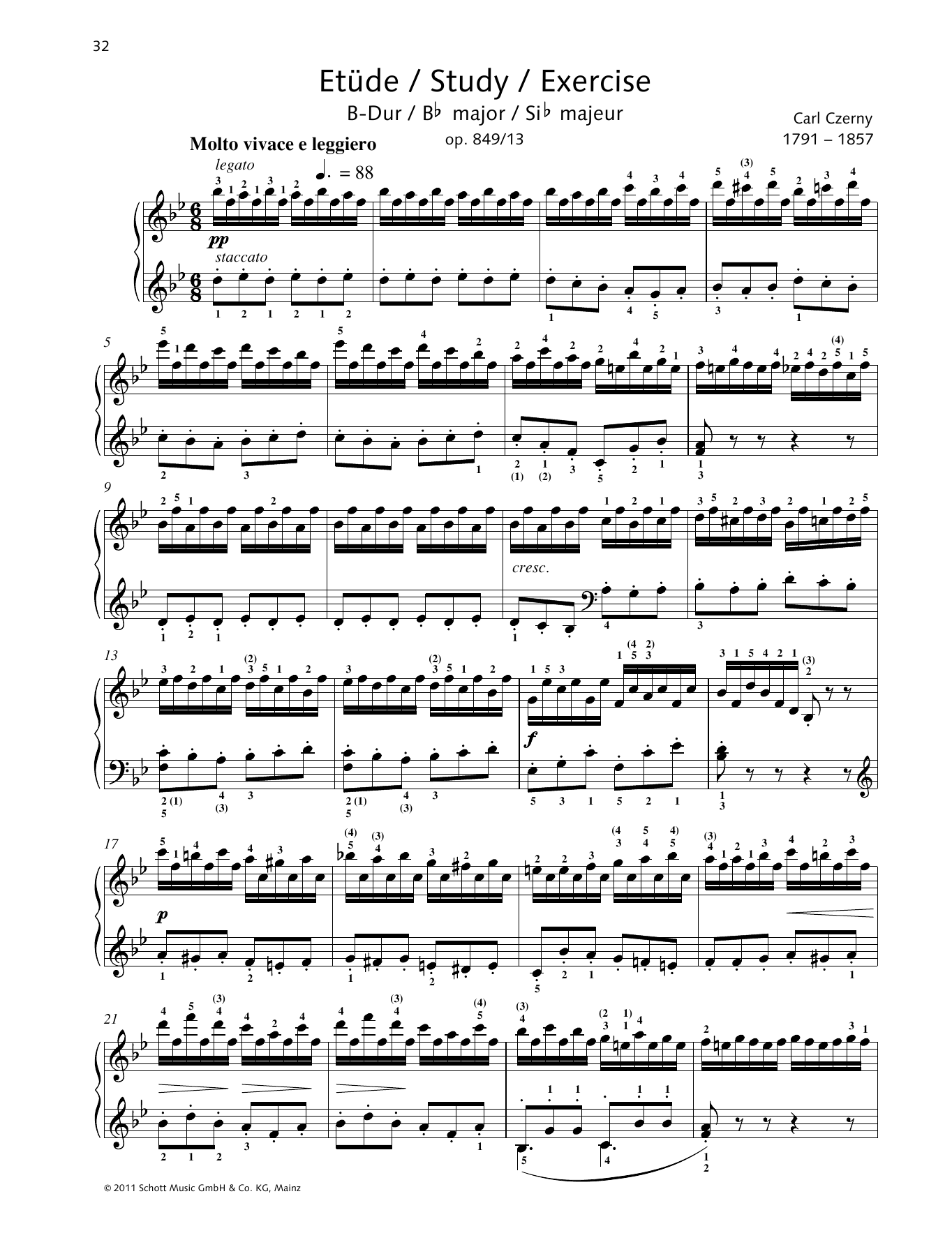 Product gallery: Page 1 of 1 Study B major, Carl Czerny