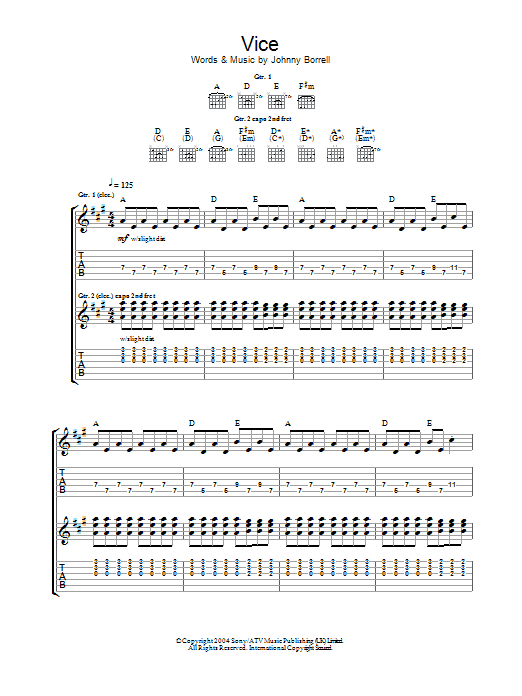 Produktgalerie: Seite 1 von 1 Vice, Razorlight, Gitarre