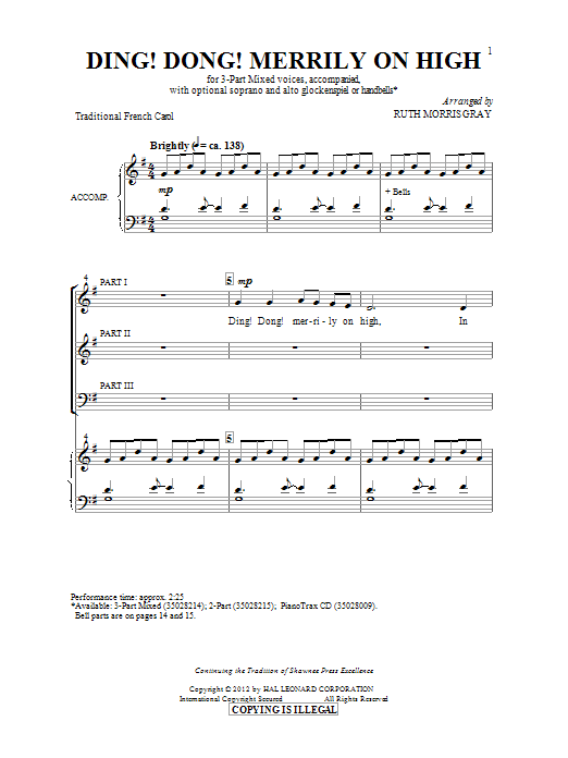 Produktgalerie: Seite 1 von 1 Ding Dong! Merrily On High!, Ruth Morris Gray, Chor