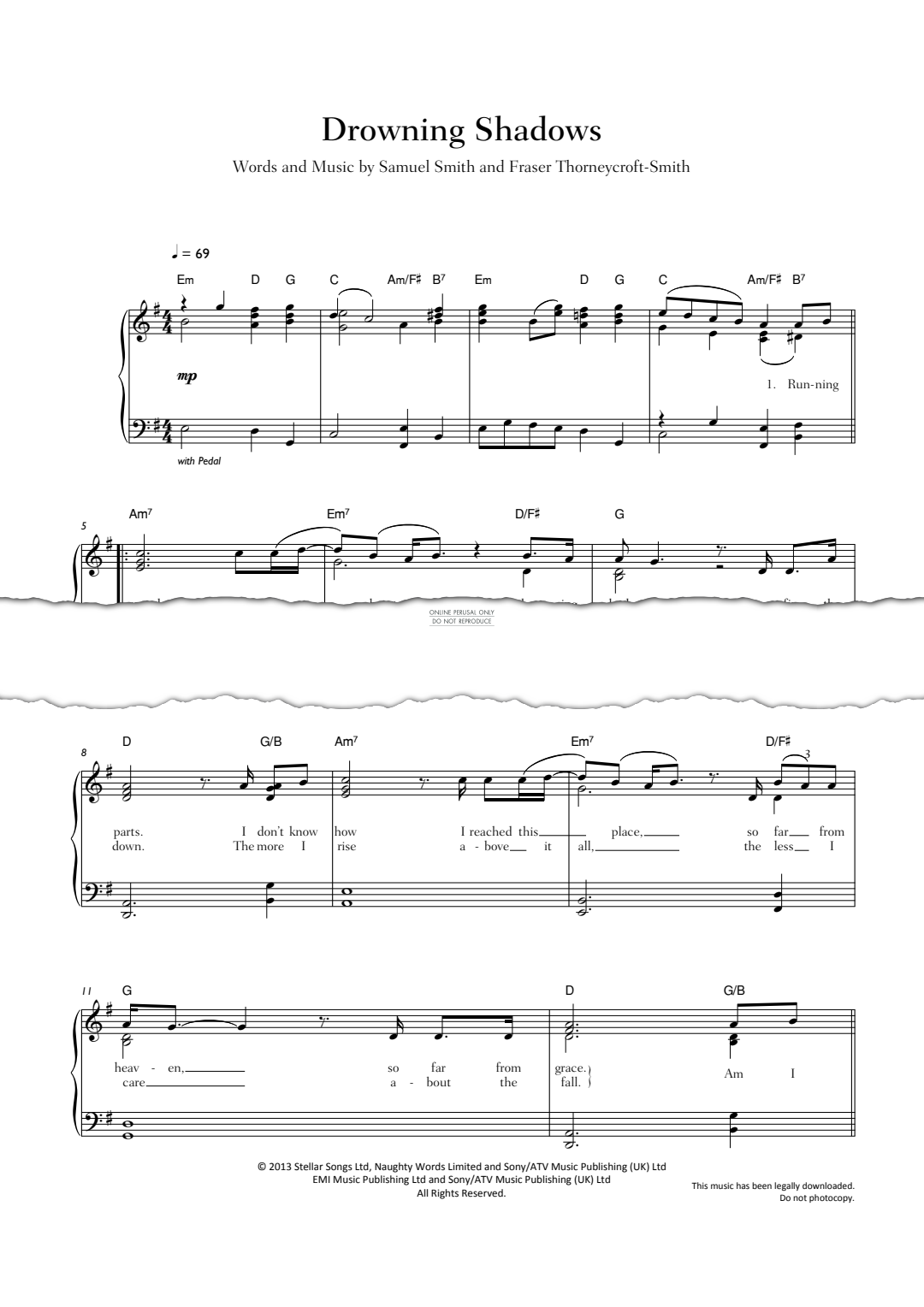 Produktgalerie: Seite 1 von 1 Drowning Shadows, Sam Smith, Klavier