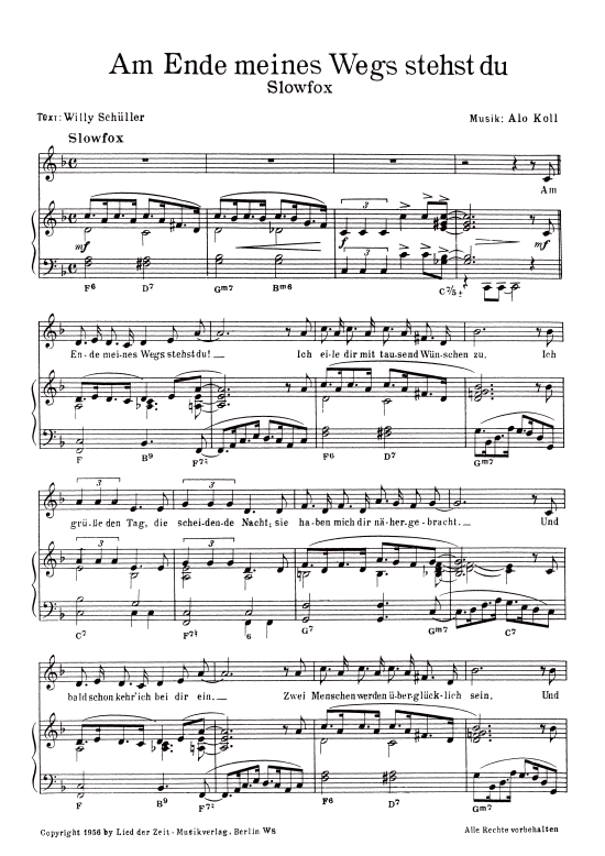 Product picture to: Am Ende meines Wegs stehst du Klaus Gross & Ping Pongs, Orchester Gerd Natschinski
