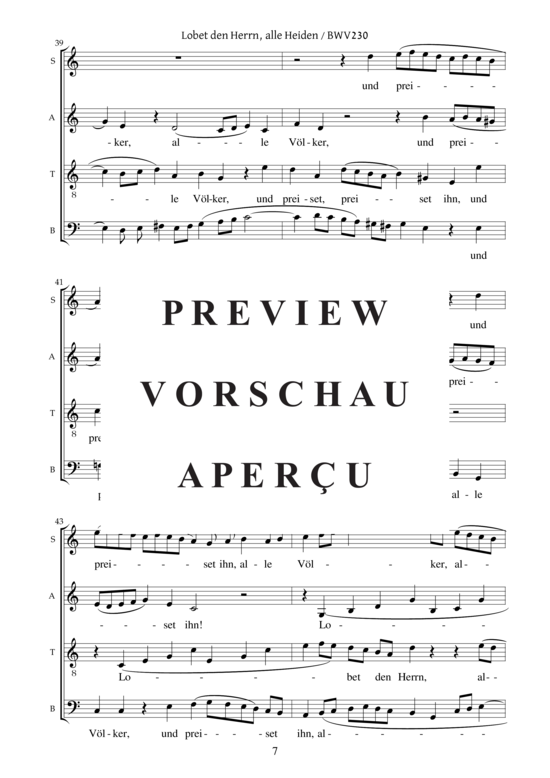 gallery: Motette Lobet den Herrn, alle Heiden BWV 230 , , (Gemischter Chor)