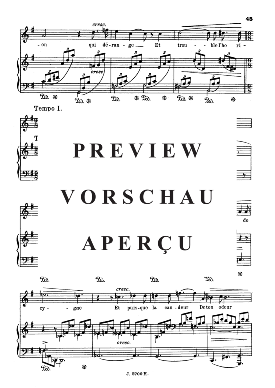 Product gallery: Page 4 of 6 A Clymène Op.58 No.4, , Soprano Solo and Piano