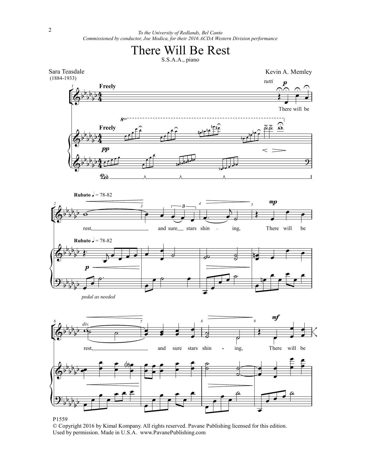 Produktgalerie: Seite 1 von 1 There Will Be Rest, Kevin Memley, Chor