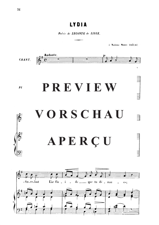 Product gallery: Page 2 of 4 Lydia Op.4 No.2, , High Voice and Piano