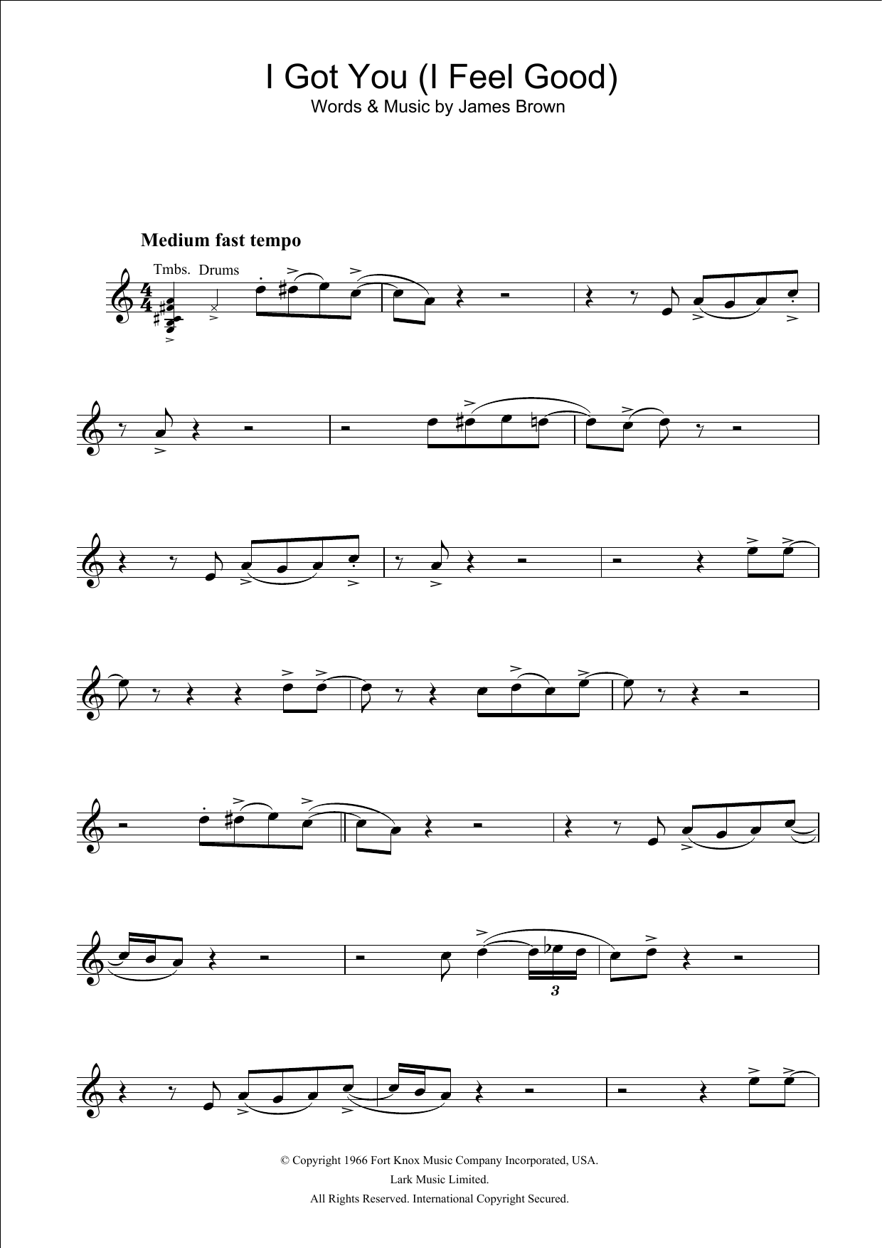 Product gallery: Page 1 of 1 I Got You (I Feel Good), James Brown