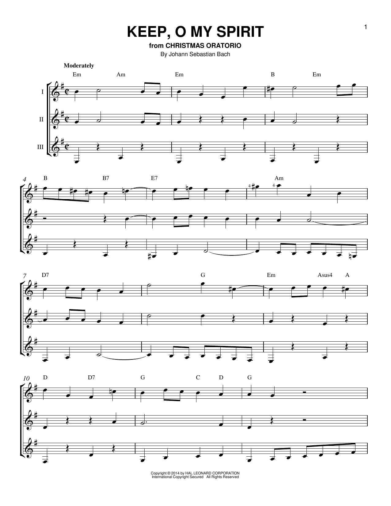 Produktgalerie: Seite 1 von 1 Keep, O My Spirit, Johann Sebastian Bach, Gitarre