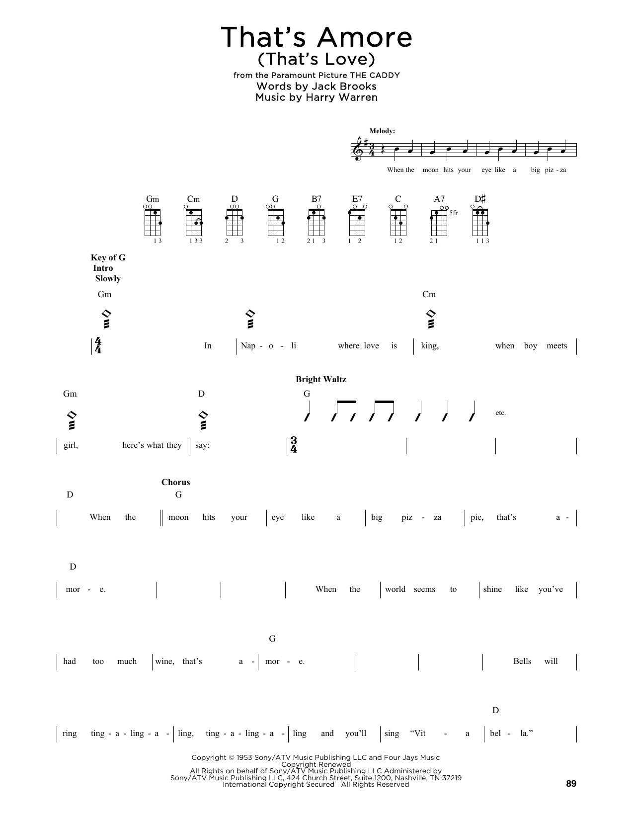 Produktgalerie: Seite 1 von 1 That's Amore (That's Love) (arr. Fred Sokolow), Dean Martin