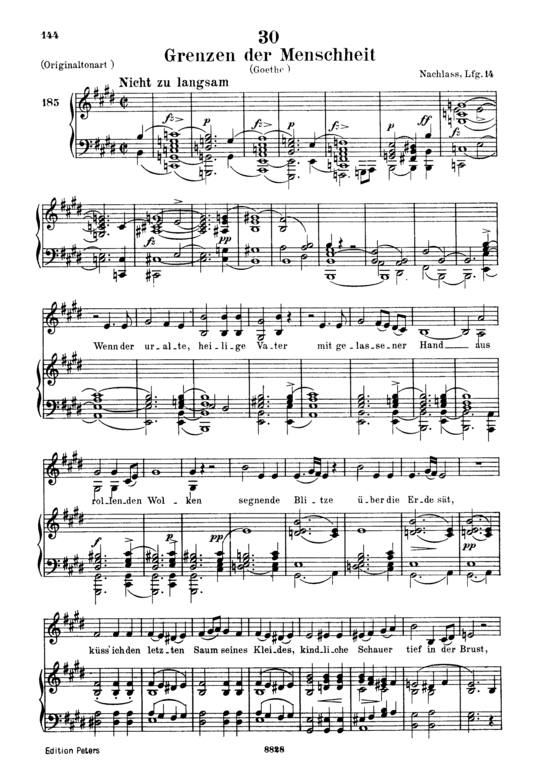 Product picture to: Grenzen der Menscheit D.716Franz Schubert