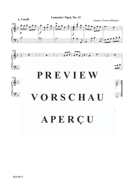 Produktgalerie: Seite 10 von 10 Concerto Op,6. No.12, , Klavier/Cembalo Solo