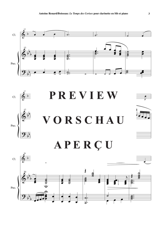Product gallery: Page 4 of 10 Le Temps des Cerises , , (clarinet in Bb + piano)