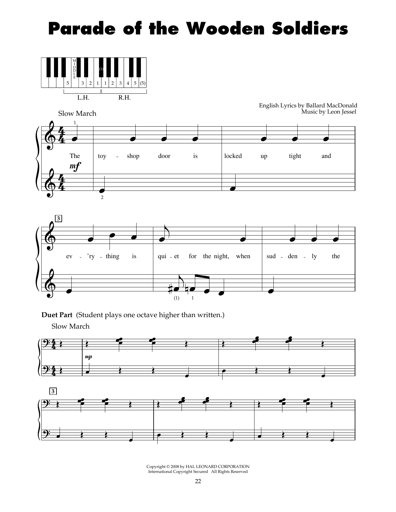 Produktgalerie: Seite 1 von 1 Parade Of The Wooden Soldiers, Leon Jessel, Klavier