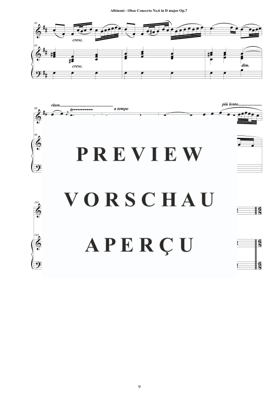Product gallery: Page 10 of 11 Oboe Concerto No.6 in D-Dur Op.7, , Oboe and Piano/Harpsichord