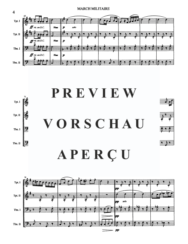 Produktgalerie: Seite 6 von 11 Marsch Militaire, , Blechbläserquartett