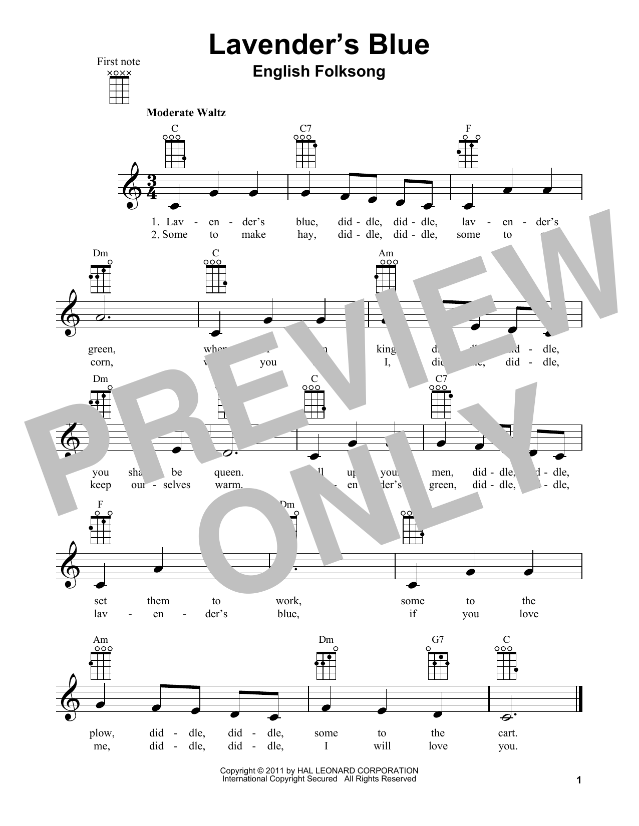 Product gallery: Page 1 of 1 Lavender's Blue, English Folk Song
