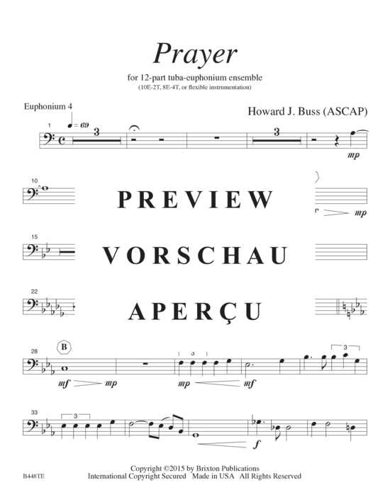 Product gallery: Page 16 of 21 Prayer , , (12-part tuba-euphonium choir)