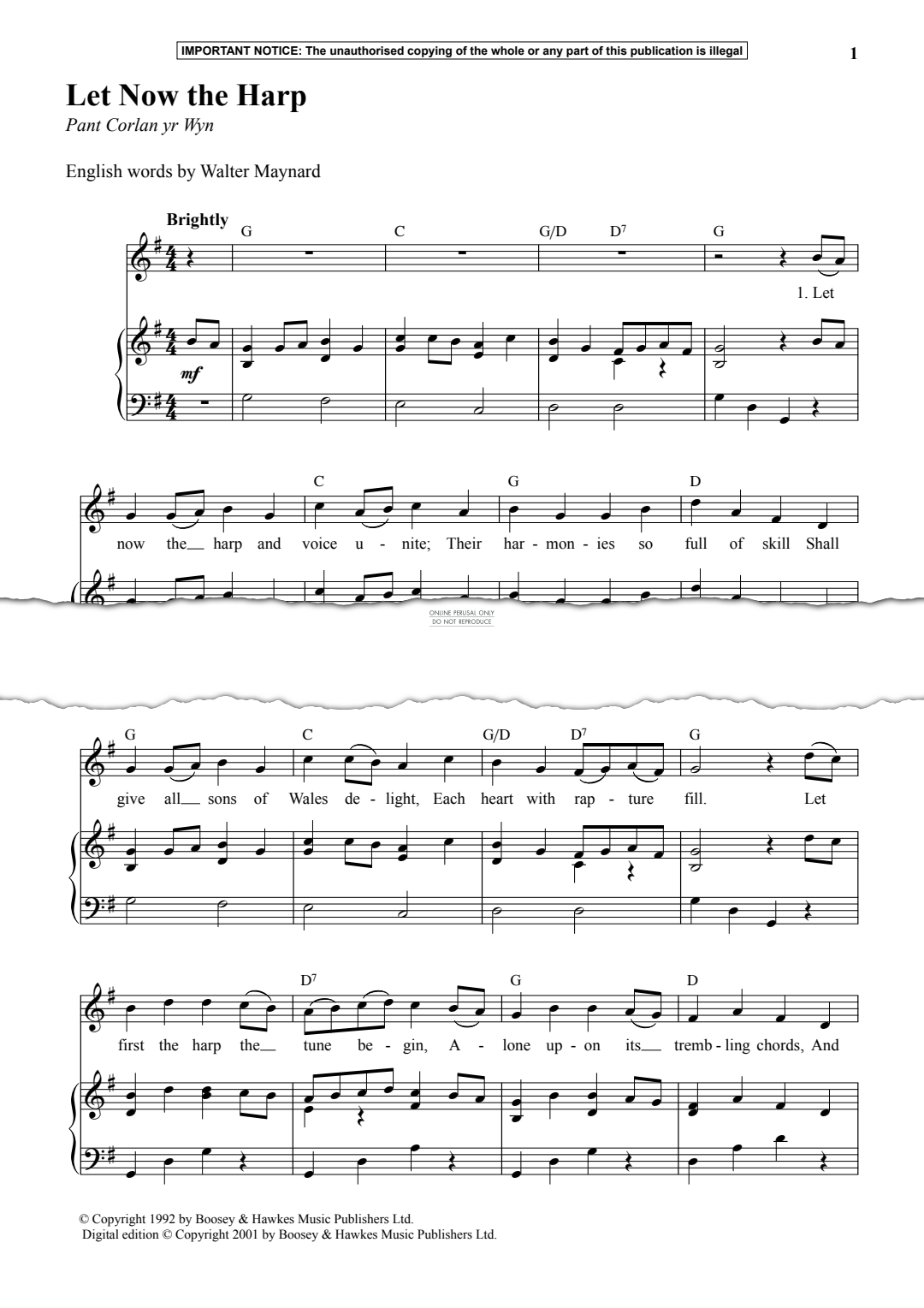 Produktgalerie: Seite 1 von 1 Let Now The Harp, Traditional, Gesang, Klavier