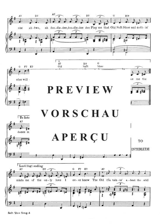 Produktgalerie: Seite 5 von 8 Soft Shoe Song (The Dance My Darlin' Used To Do) , Popular Standard, (Klavier und Gesang)