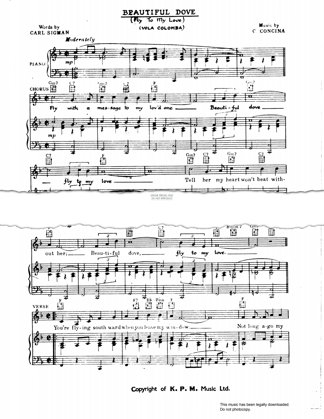 Product gallery: Page 1 of 1 Beautiful Dove: Fly To My Love (Vola Colomba), Carletto Concina