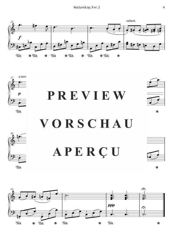 Produktgalerie: Seite 6 von 6 Nocturna op. 9 nr. 2 - Do major · Andante · simplificata, , Klavier Solo