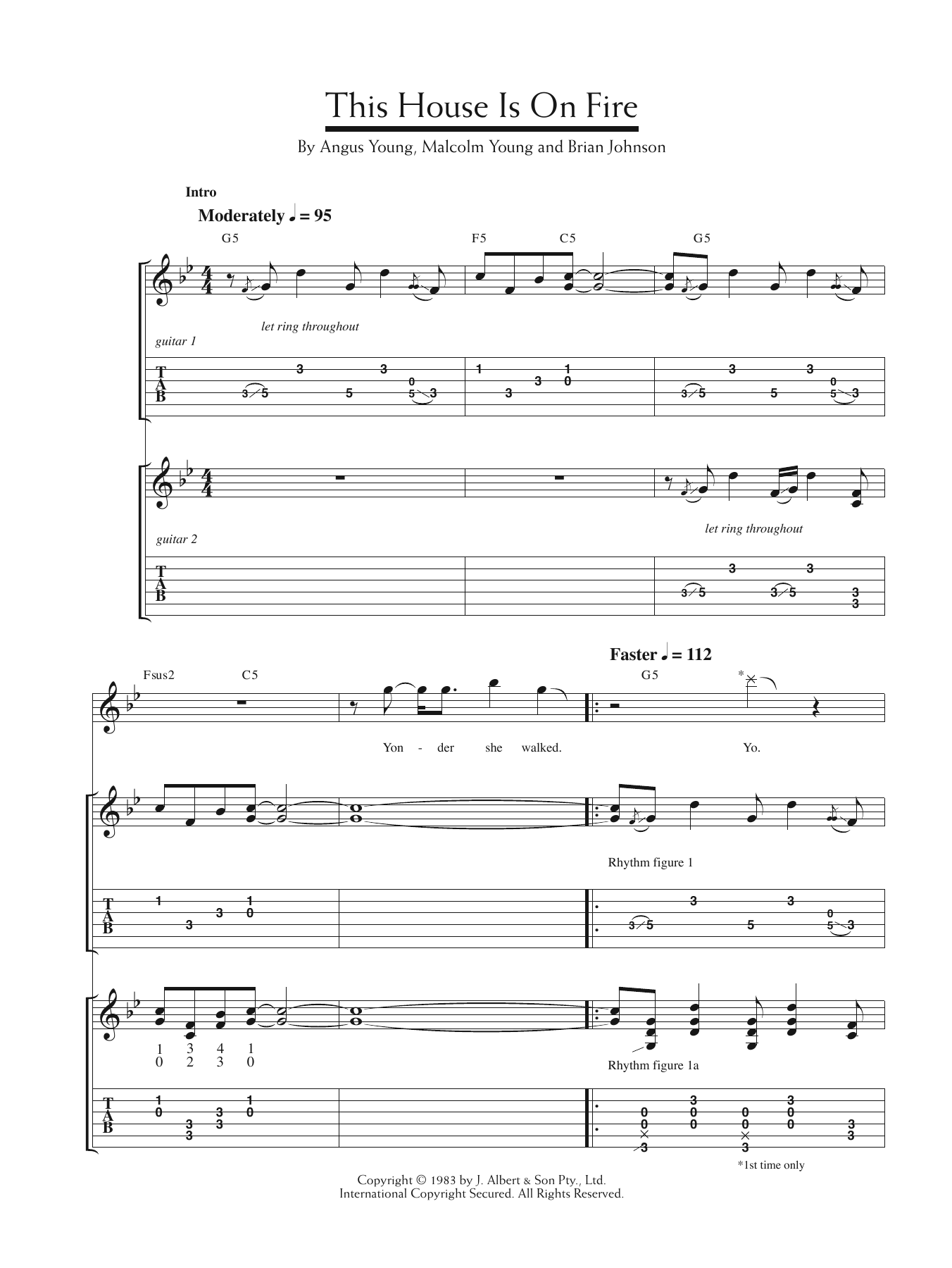 Produktgalerie: Seite 1 von 1 This House Is On Fire, AC/DC, Gitarre